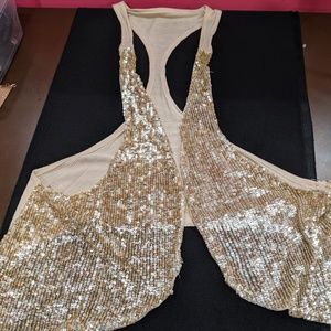 SILVER Sequin vest